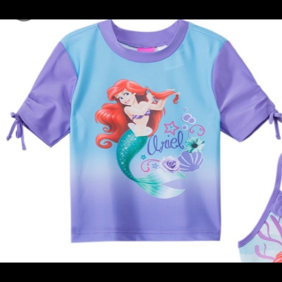Little Mermaid Rashguard Swim Top
